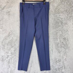 Vince Pants Womens 2 Blue Wool Blend Stretch Slim Trousers Dress Career Workwear